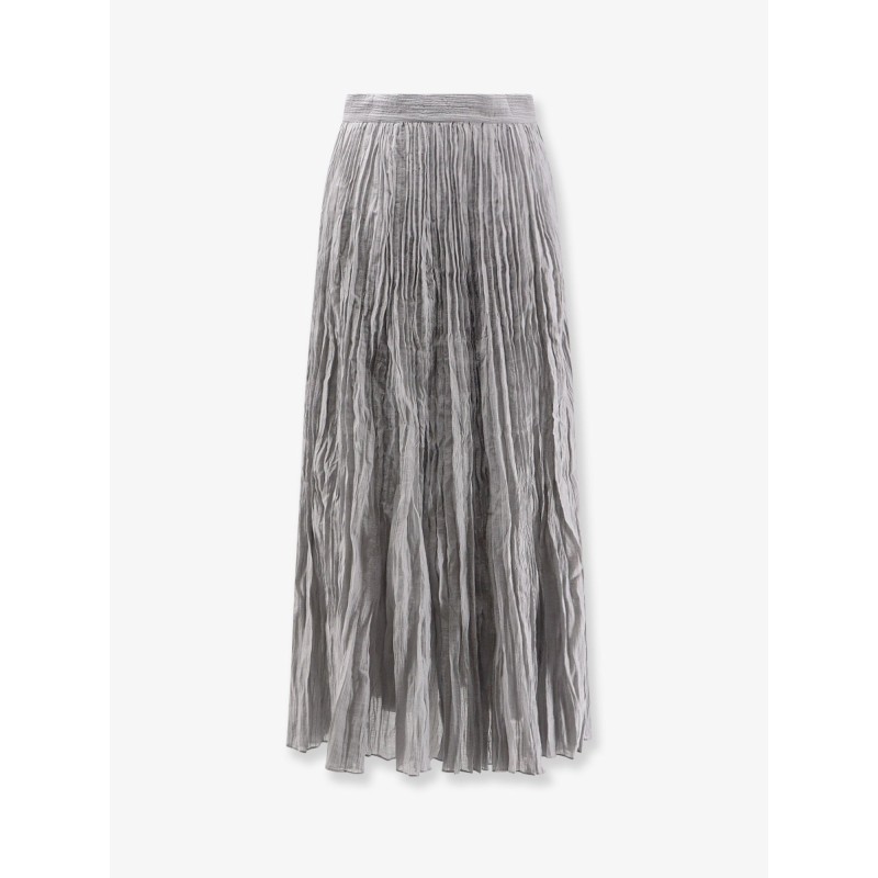 Crinkled Plissé cotton skirt