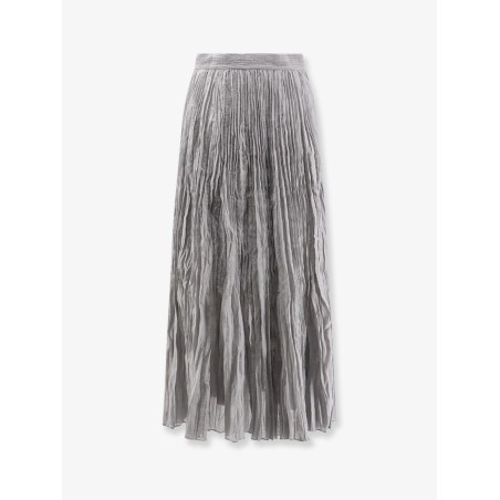 Crinkled Plissé cotton skirt