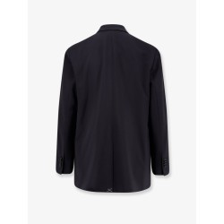 Double-breasted wool blend blazer