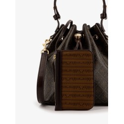 T Monogram Coated Canvas Bucket Bag