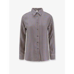 Silk shirt with micro-pattern