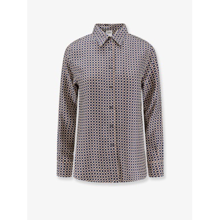 Silk shirt with micro-pattern