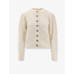 Maxine perforated alpaca blend cardigan