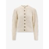 Maxine perforated alpaca blend cardigan