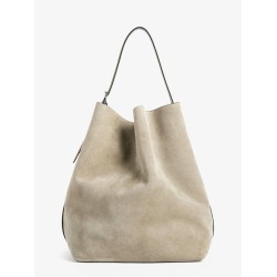 Suede Belted Tote shoulder bag