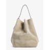 Suede Belted Tote shoulder bag