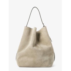 Suede Belted Tote shoulder bag