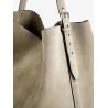 Suede Belted Tote shoulder bag