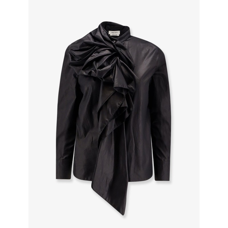 Cotton bow shirt