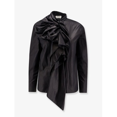 Cotton bow shirt