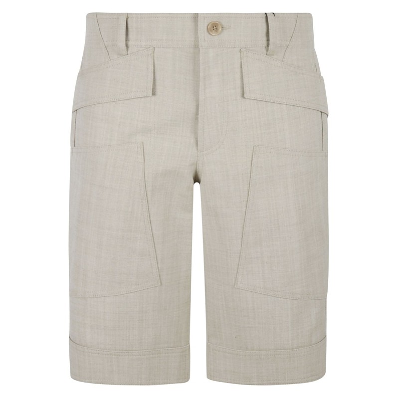 GRAIN DE POUDRE WOOL BERMUDA SHORTS