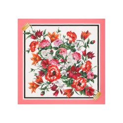 SILK TWILL FLORAL PRINT SCARF