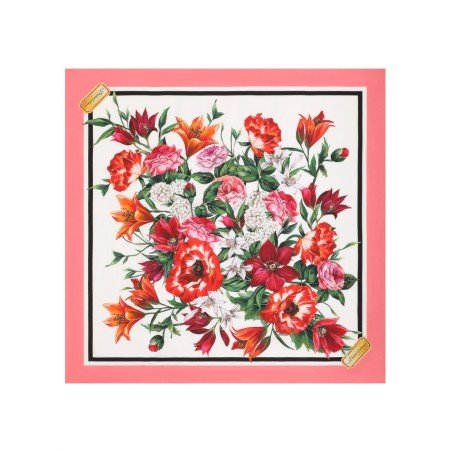 SILK TWILL FLORAL PRINT SCARF
