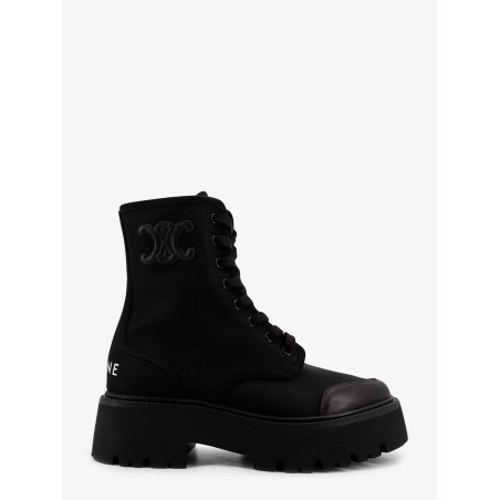 Celine Bulky nylon and leather ankle boots