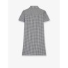 Vichy silk mini chemisier dress