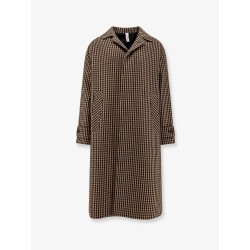 Baia Del Monaco madras wool blend coat