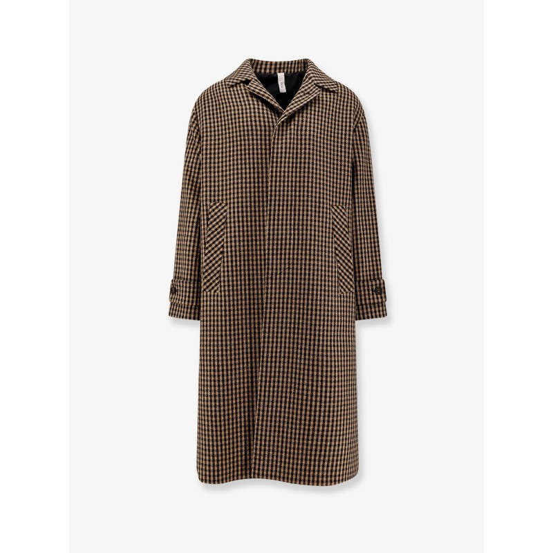 Baia Del Monaco madras wool blend coat