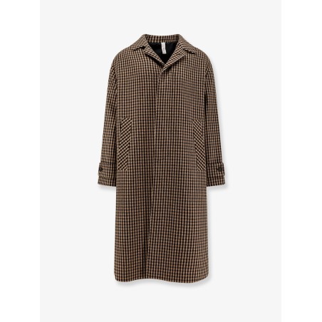 Baia Del Monaco madras wool blend coat