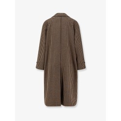 Baia Del Monaco madras wool blend coat