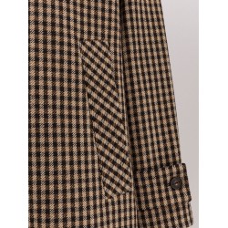 Baia Del Monaco madras wool blend coat