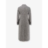 Single-breasted wool chevron coat