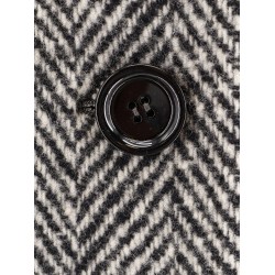 Single-breasted wool chevron coat