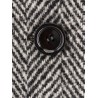 Single-breasted wool chevron coat