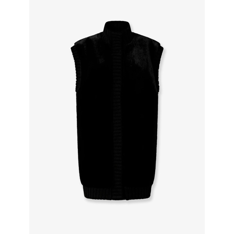 Genovese long faux fur vest