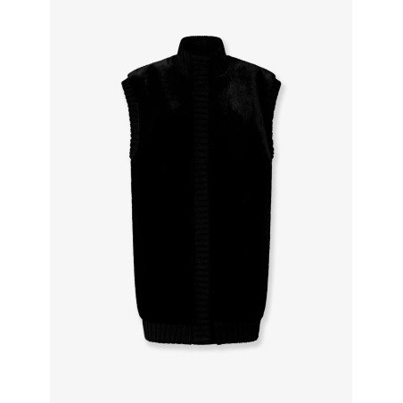 Genovese long faux fur vest