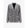 Reversible wool cardigan with GG motif