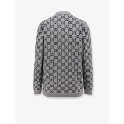 Reversible wool cardigan with GG motif