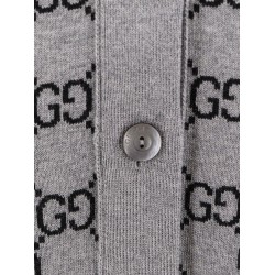 Reversible wool cardigan with GG motif