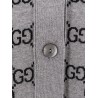 Reversible wool cardigan with GG motif