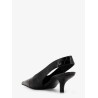 Leather slingback pumps with croco effect