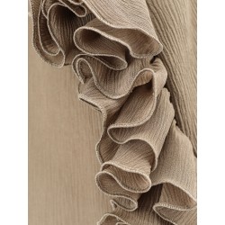 Crepe shirt with ruffles
