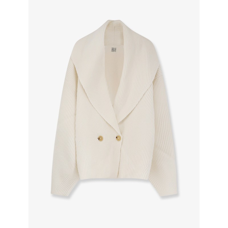 Shawl-Lapel wool cardigan