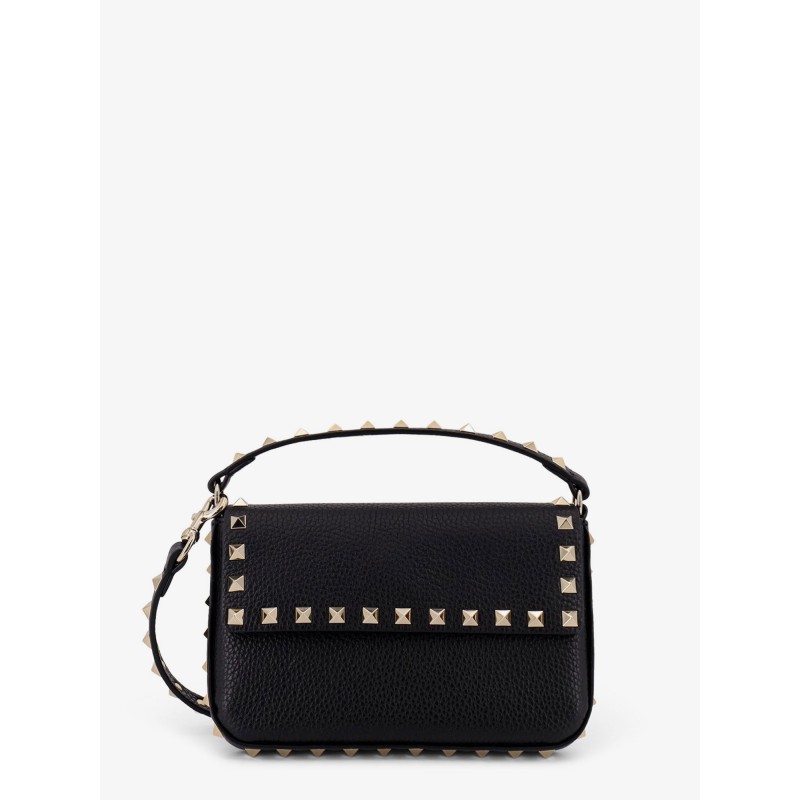 Rockstud leather shoulder bag