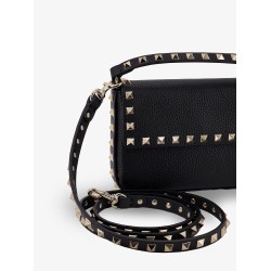 Rockstud leather shoulder bag