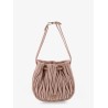 Matelassé leather bucket bag