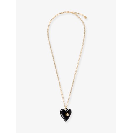Metal necklace with rhinestones