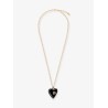 Metal necklace with rhinestones