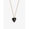 Metal necklace with rhinestones