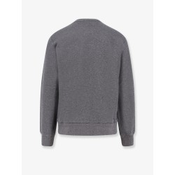 Cotton sweatshirt with logo patch