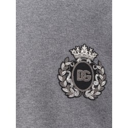Cotton sweatshirt with logo patch