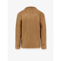 Double-breasted cashmere, mohair and silk jacket