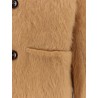 Double-breasted cashmere, mohair and silk jacket