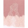 Cashmere and silk skirt with lace profiles