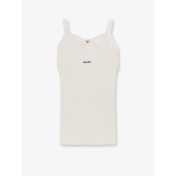 Perforated cotton tank top