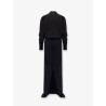 Wool and satin long dress