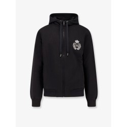 Cotton sweatshirt with logo patch